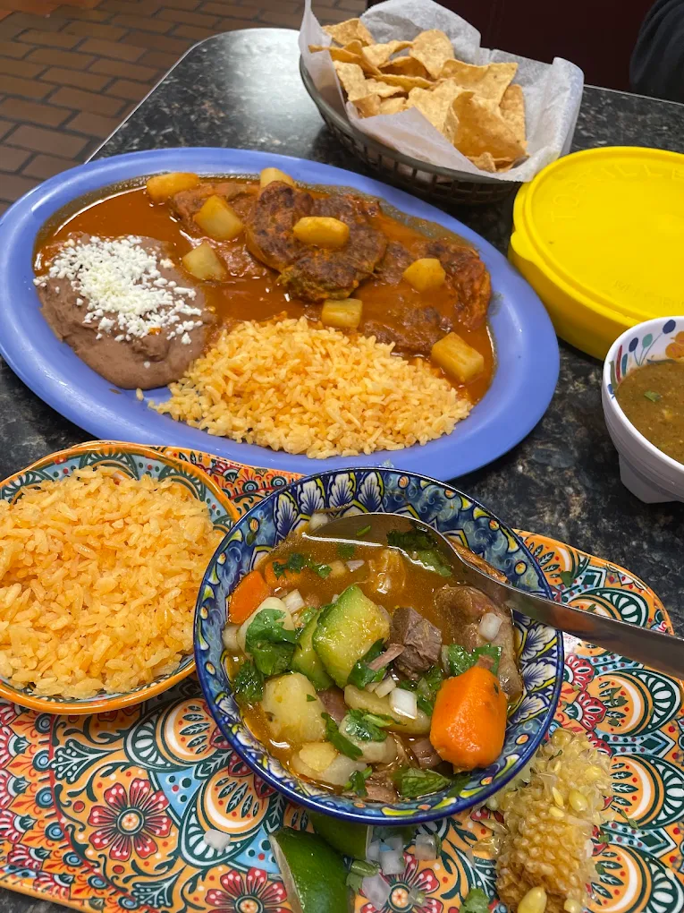 Mexican dinner spread